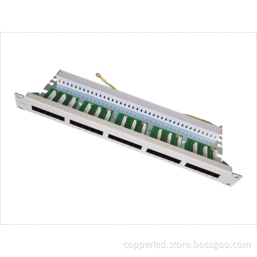 UTP 25port Krone IDC Grey Color Telephone Panel (CL-U25P-C301)